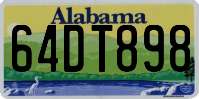 AL license plate 64DT898