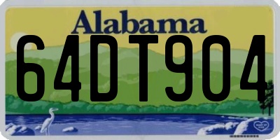 AL license plate 64DT904