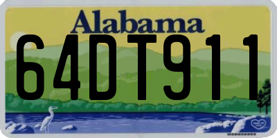 AL license plate 64DT911
