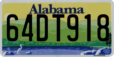 AL license plate 64DT918