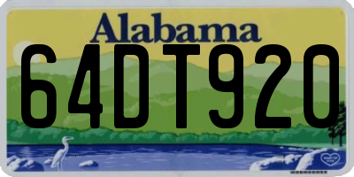 AL license plate 64DT920