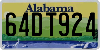 AL license plate 64DT924