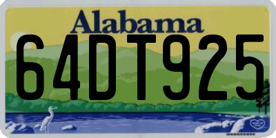 AL license plate 64DT925