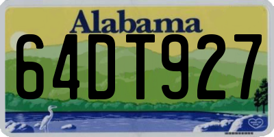 AL license plate 64DT927