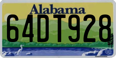 AL license plate 64DT928