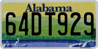 AL license plate 64DT929