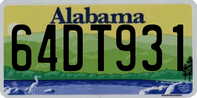 AL license plate 64DT931