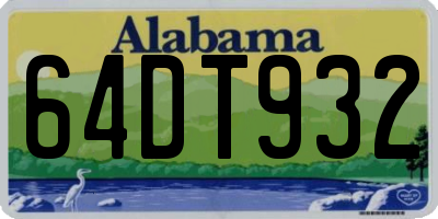 AL license plate 64DT932
