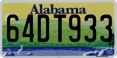 AL license plate 64DT933