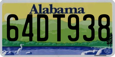 AL license plate 64DT938