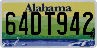 AL license plate 64DT942