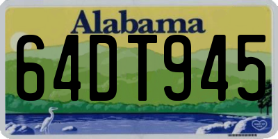 AL license plate 64DT945