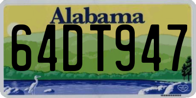 AL license plate 64DT947