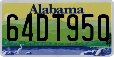AL license plate 64DT950