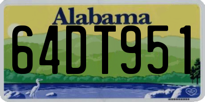AL license plate 64DT951