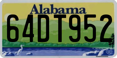 AL license plate 64DT952