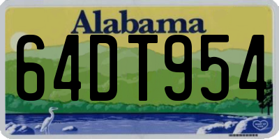 AL license plate 64DT954