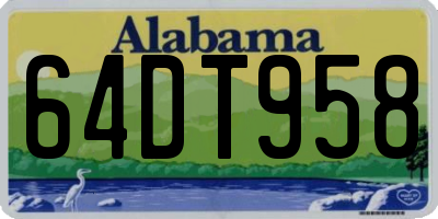 AL license plate 64DT958