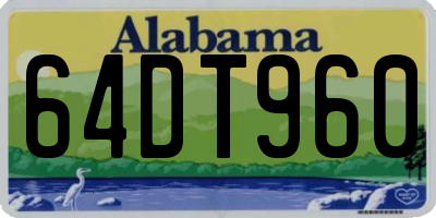 AL license plate 64DT960