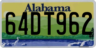 AL license plate 64DT962