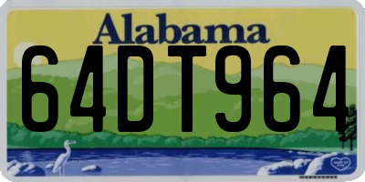 AL license plate 64DT964
