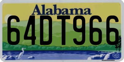 AL license plate 64DT966