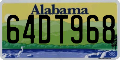 AL license plate 64DT968