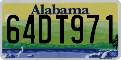 AL license plate 64DT971