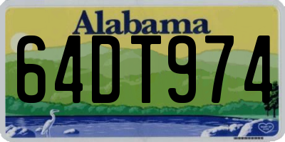 AL license plate 64DT974
