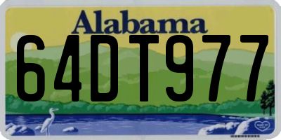 AL license plate 64DT977