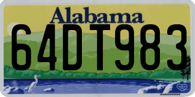 AL license plate 64DT983