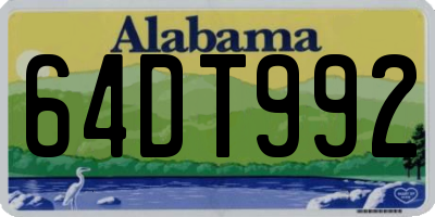 AL license plate 64DT992