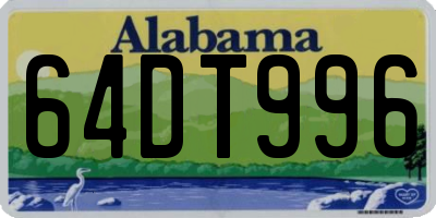 AL license plate 64DT996