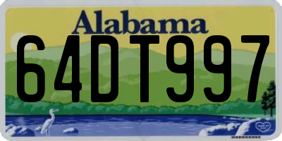 AL license plate 64DT997