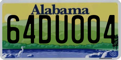 AL license plate 64DU004