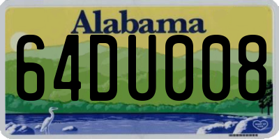 AL license plate 64DU008