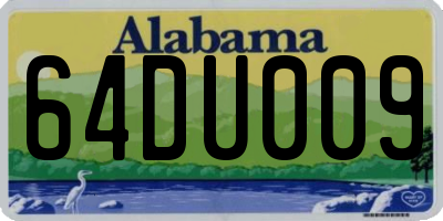 AL license plate 64DU009