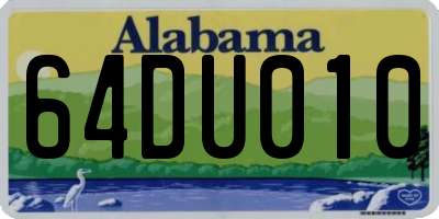 AL license plate 64DU010