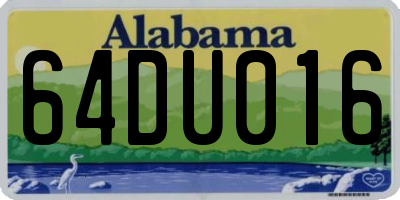 AL license plate 64DU016