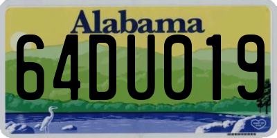 AL license plate 64DU019
