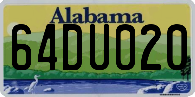 AL license plate 64DU020