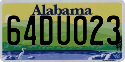 AL license plate 64DU023