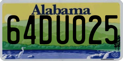 AL license plate 64DU025