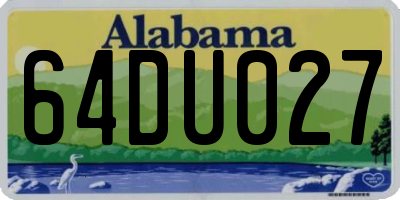 AL license plate 64DU027