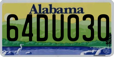 AL license plate 64DU030
