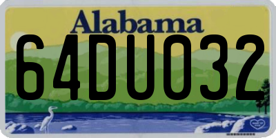 AL license plate 64DU032