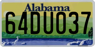 AL license plate 64DU037