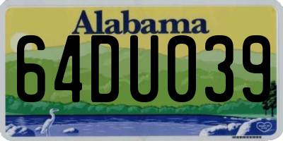 AL license plate 64DU039