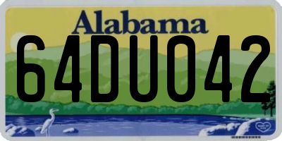 AL license plate 64DU042
