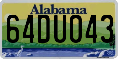 AL license plate 64DU043